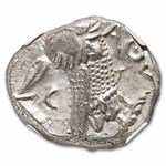 Attica Athens Silver Tetradrachm Owl (353-294 BC) MS NGC 4/3