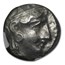 Attica Athens Silver Tetradrachm Owl (393-294 BC) AU NGC