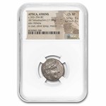 Attica Athens Silver Tetradrachm Owl (393-294 BC) Ch XF NGC 4/3