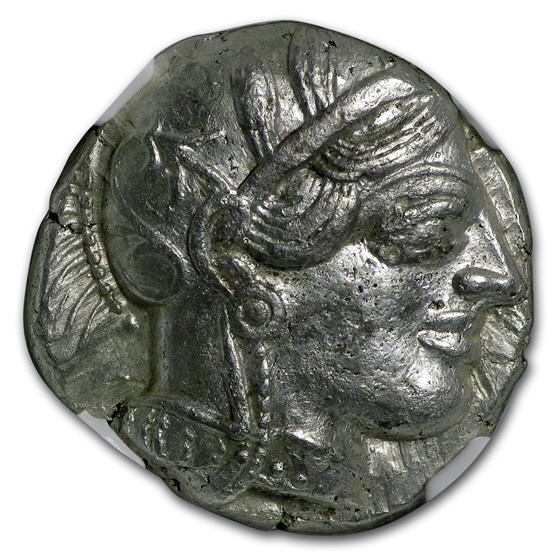 Attica Athens Silver Tetradrachm Owl (440-404 BC) AU NGC Attica Athens Silver Tetradrachm Owl (440-404 BC) AU NGC