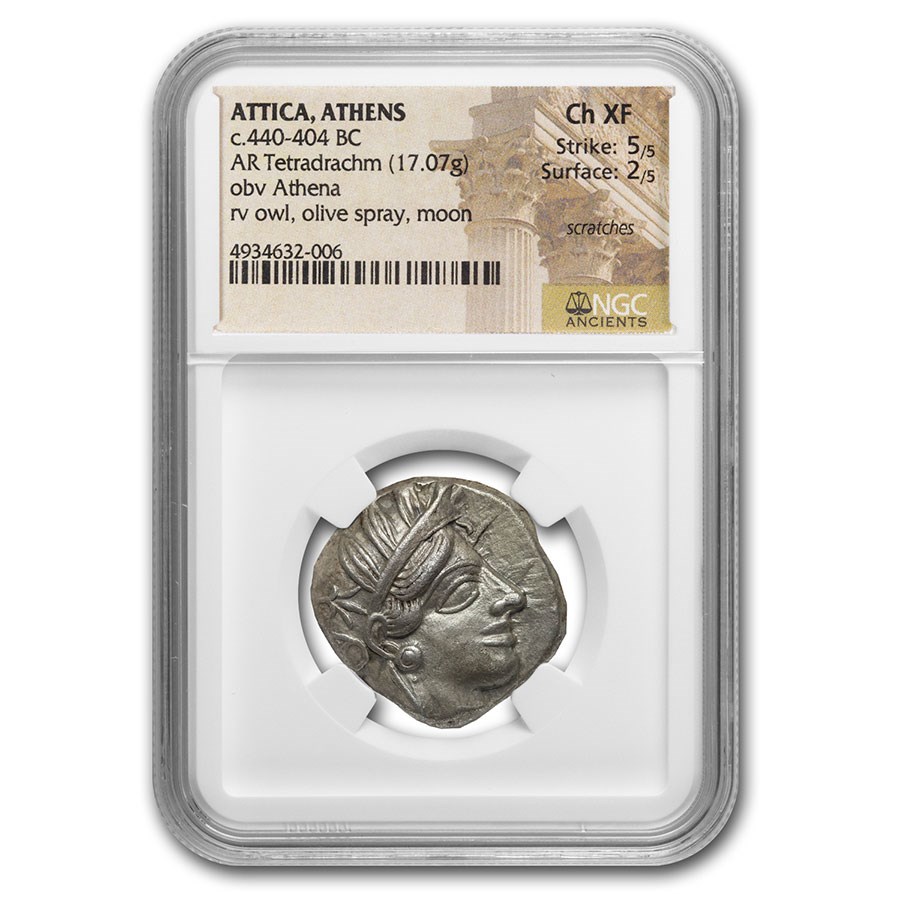 Buy Attica, Athens Silver Tetradrachm Owl (440404 BC) Ch XF NGC APMEX