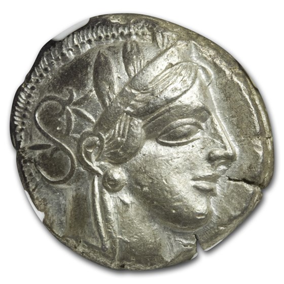 Attica, Athens Silver Tetradrachm Owl (440-404 BC) XF NGC