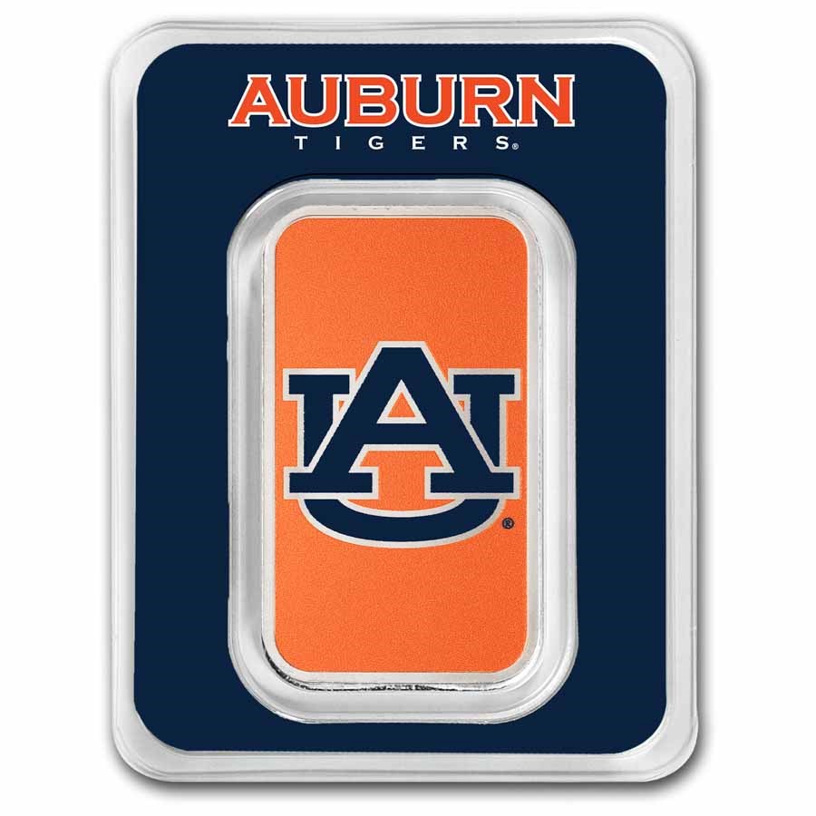 Auburn University 1 oz Silver Colorized Bar (in TEP)