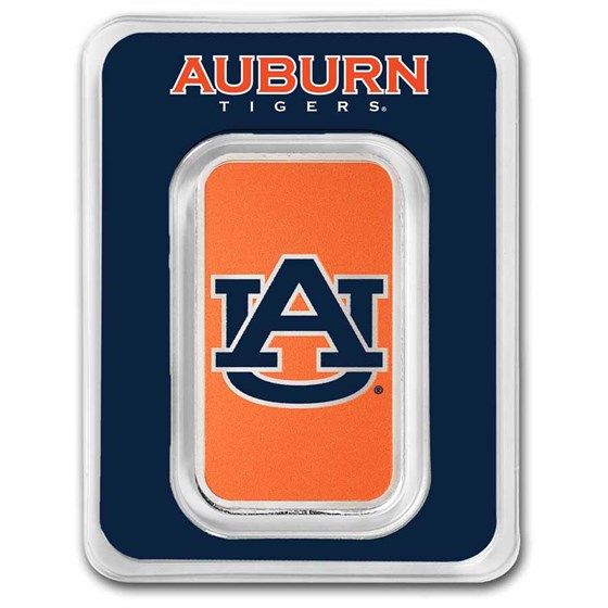 Auburn University 1 oz Silver Colorized Bar (in TEP) Auburn University 1 oz Silver Colorized Bar (in TEP)