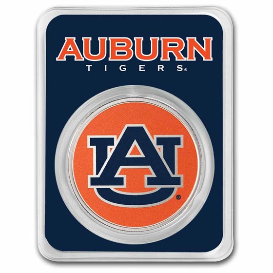 Auburn University 1oz Silver Colorized Round (in TEP) Auburn University 1oz Silver Colorized Round (in TEP)