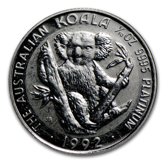 Australia 1/10 oz Platinum Koala (Random Year, Abrasions) Australia 1/10 oz Platinum Koala (Random Year, Abrasions)