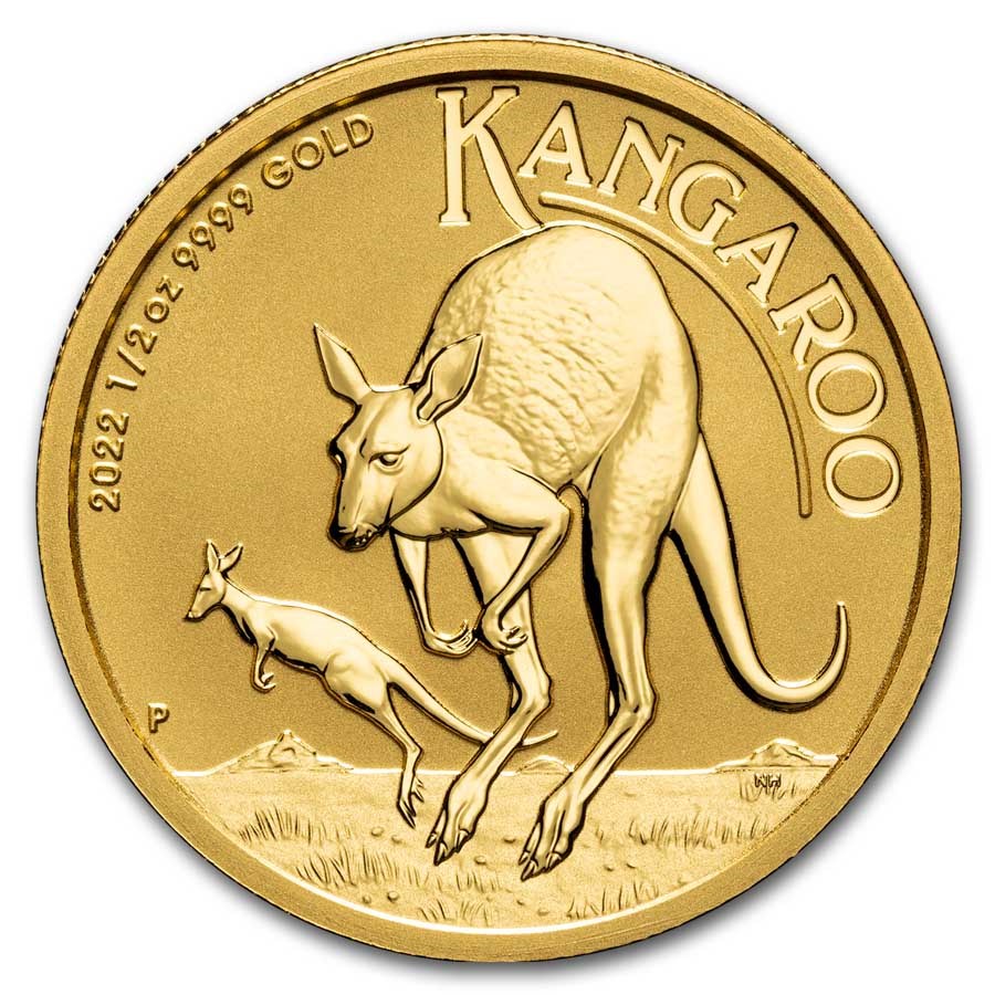 Australia 1/2 oz Gold Kangaroo BU (Random Year)