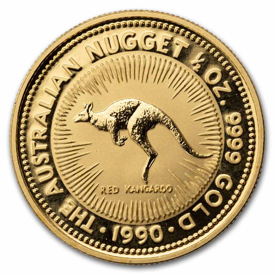 Australia 1/2 oz Gold Nugget BU (Random Year)
