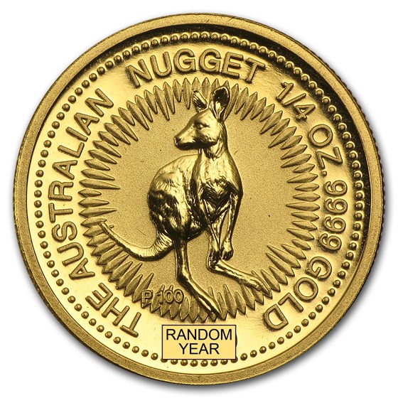 Australia 1/4 oz Gold Kangaroo/Nugget BU (Random Year)