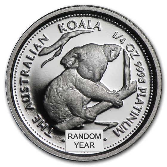 Australia 1/4 oz Proof Platinum Koala (Random Year) Australia 1/4 oz Proof Platinum Koala (Random Year)