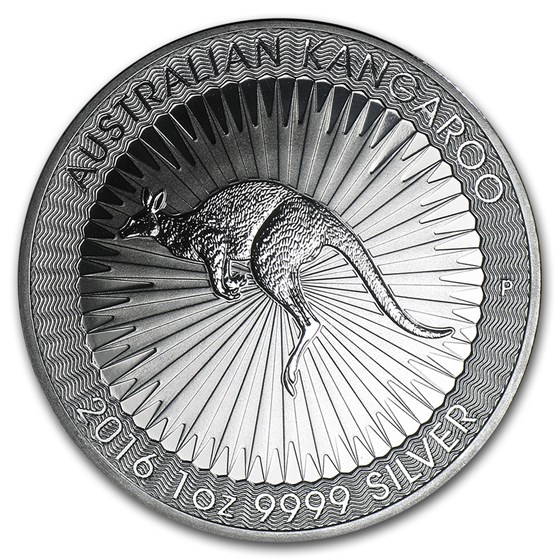 Australia 1 oz Silver Kangaroo (Random, Abrasions)
