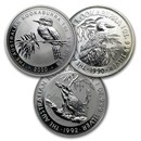 Australia 1 oz Silver Kookaburra BU (Random Year) Abrasions
