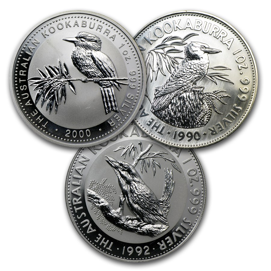 Australia 1 oz Silver Kookaburra BU (Random Year) Abrasions