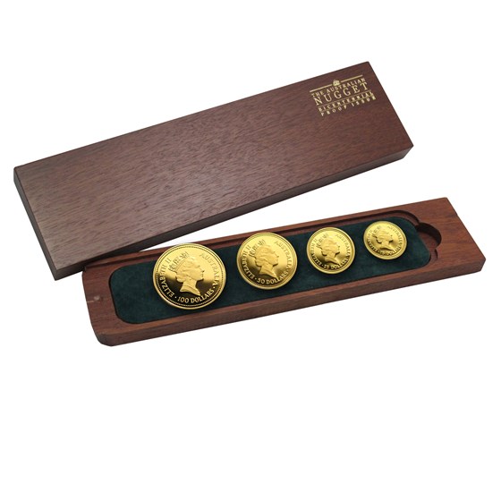 Australia 4-Coin Gold Nugget Proof Set (Random Year) 1.85 ozt Australia 4-Coin Gold Nugget Proof Set (Random Year) 1.85 ozt