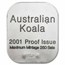 Australia 5-Coin Platinum Koala Set Proof (Random Year)