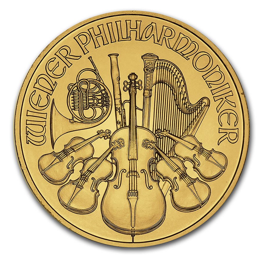 Austria 1/4 oz Gold Philharmonic BU (Random Year)