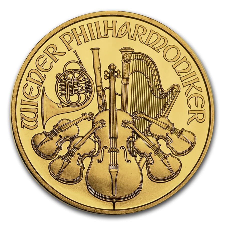 Austria 1 oz Gold Philharmonic Coin BU (Random Year)