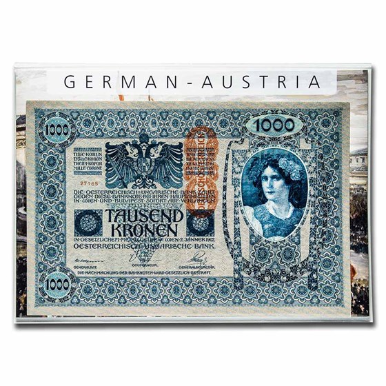 Austria 1000 Kronen 9-Language Banknote Austria 1000 Kronen 9-Language Banknote