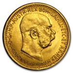 Austria Gold 10 Coronas BU (Random)
