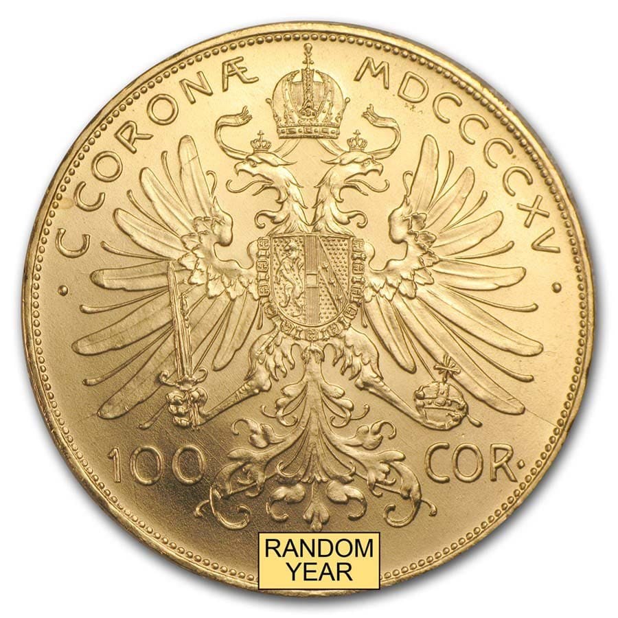 Austria Gold 100 Coronas Random Bu Gold Coin Apmex