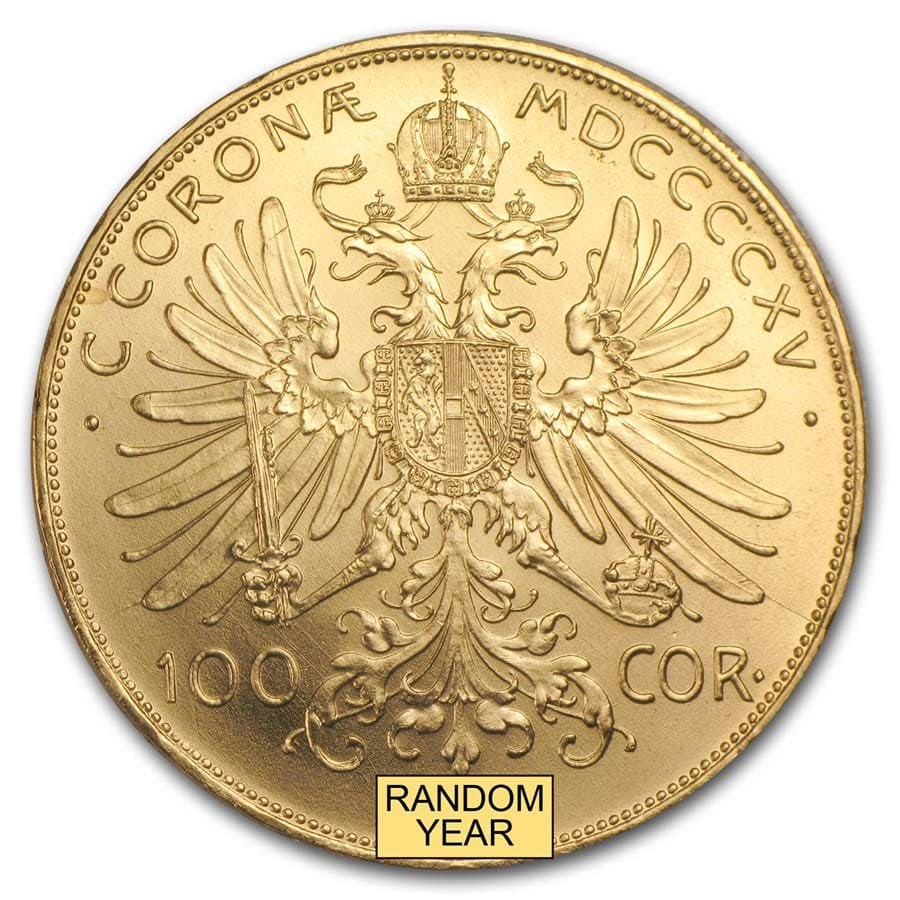 Austria Gold 100 Coronas Coin BU (Random)
