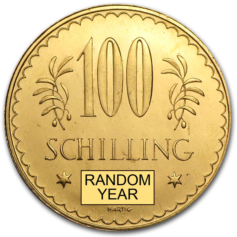 Austria Gold 100 Schilling BU (Random)