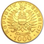 Austria Gold 1000 Schillings BU