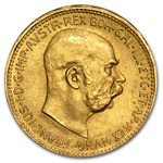 Austria Gold 20 Coronas BU (Random)