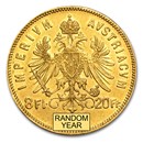 Austria Gold 20 Franc/8 Florin Avg Circ Austria Gold 20 Franc/8 Florin Avg Circ