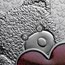 Austrian Silver Teddy Bear Round (Red Heart w/Diamonds)
