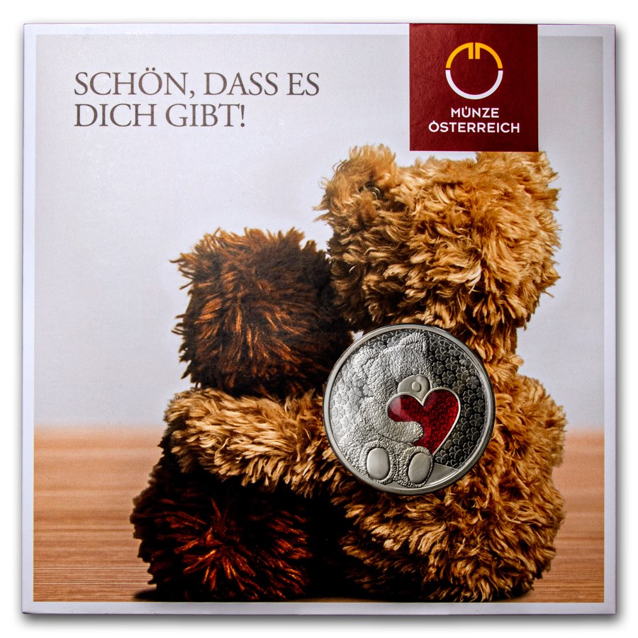 Austrian Teddy Bear Round (Red Heart w/Zirconia)