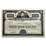 Automotive Collection 5-Certificates + Print Stock & Bond
