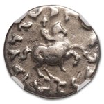 Bactria AR Drachm Antimachus II 174-165 BC Fine NGC (Random Coin)