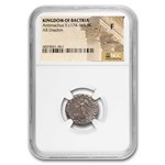 Bactria AR Drachm Antimachus II 174-165 BC Fine NGC (Random Coin)
