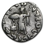 Bactria Indo-Greeks AR Drachm Hermaeus II (90-70 BC) VG-XF