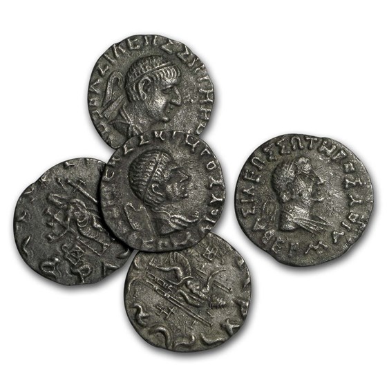 Bactria Kingdom AR Tetradrachm Hermaios Soter (105-90 BC) VF Bactria Kingdom AR Tetradrachm Hermaios Soter (105-90 BC) VF