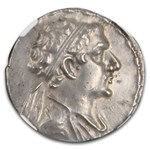 Bactrian Kingdom AR Tetradrachm Euc. II (145-140 BC) AU NGC (5/3)