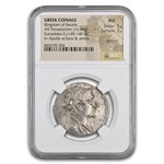 Bactrian Kingdom AR Tetradrachm Euc. II (145-140 BC) AU NGC (5/3)