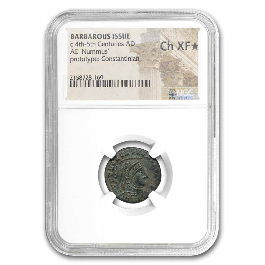 Barbarous Issue AE Nummus (4-5th century AD) Ch XF* NGC