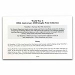BEP 2018 Intaglio Print Program WWI 2 print set