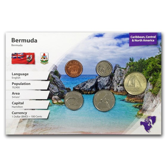 Bermuda 1 Cent - 1 Dollar 5-Coin Set BU (Landscape Packaging) Bermuda 1 Cent - 1 Dollar 5-Coin Set BU (Landscape Packaging)