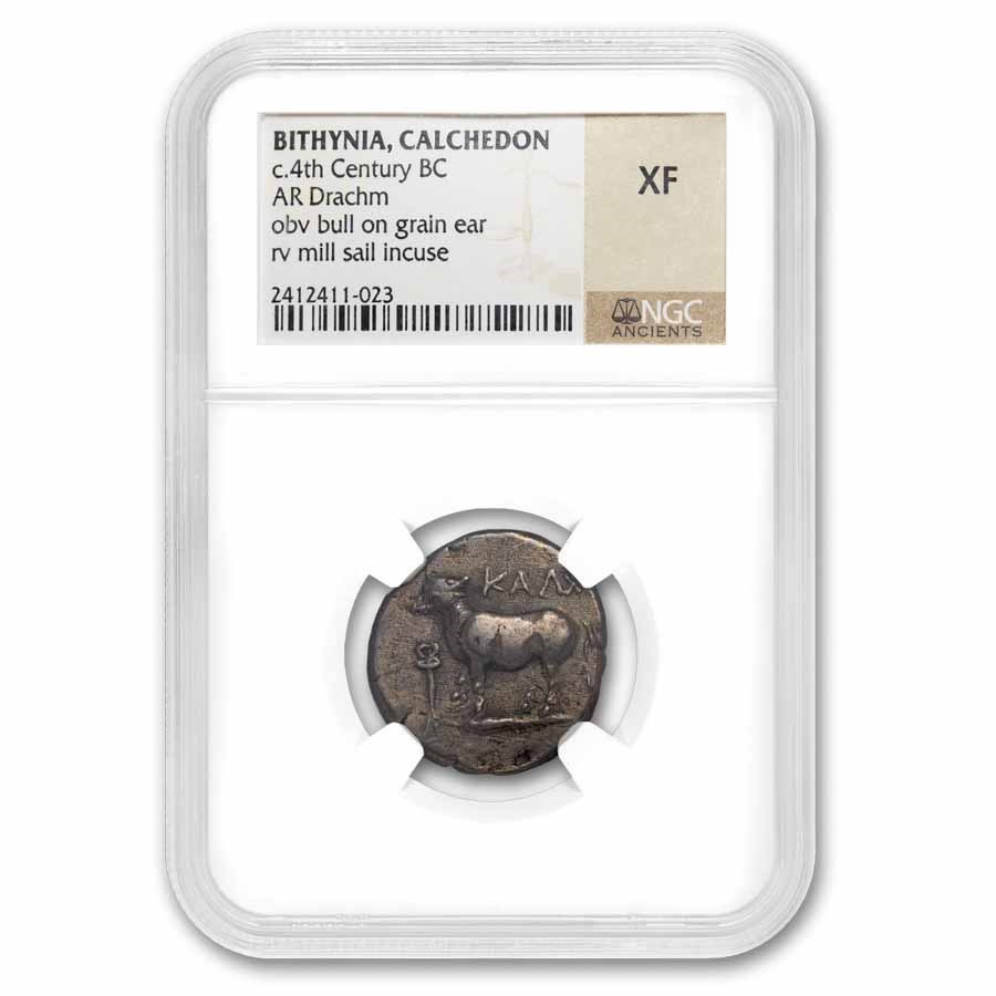 Bithynia, Calchedon AR Drachm (c. 4th Century BC) XF NGC