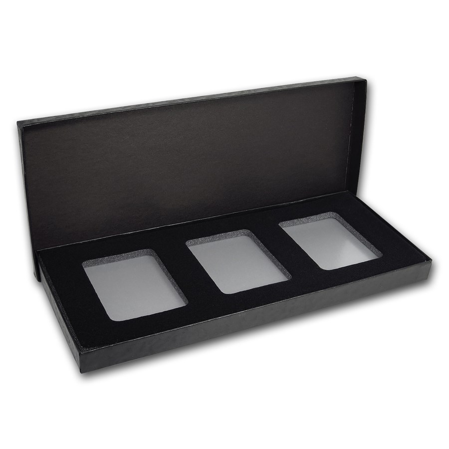 Black Gift Box For NGC or PCGS Slabs - Three Slabs