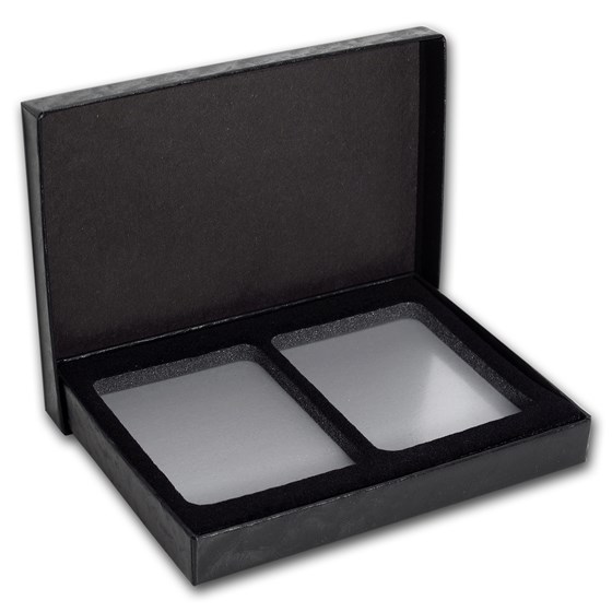 Black Gift Box For NGC or PCGS Slabs - Two Slabs