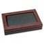 Black Wooden Glass-Top Slab Storage Box - Two Slab