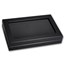 Black Wooden Glass-Top Slab Storage Box - Two Slab