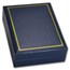Blue Leatherette Display Box - Single Slab