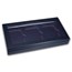 Blue Wooden Glass Top Slab Display Box - Three Slab