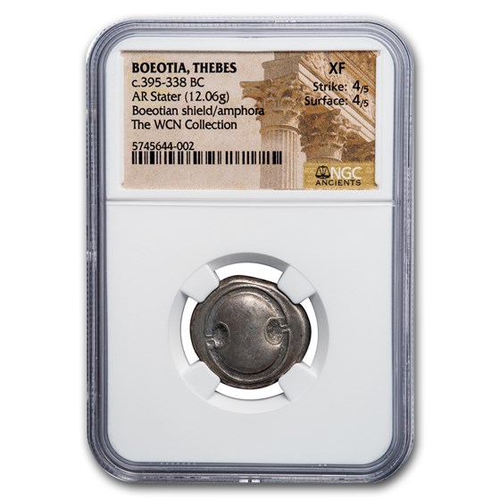 Boeotia,Thebes AR Stater (c.395-338 BC) XF NGC Boeotia,Thebes AR Stater (c.395-338 BC) XF NGC