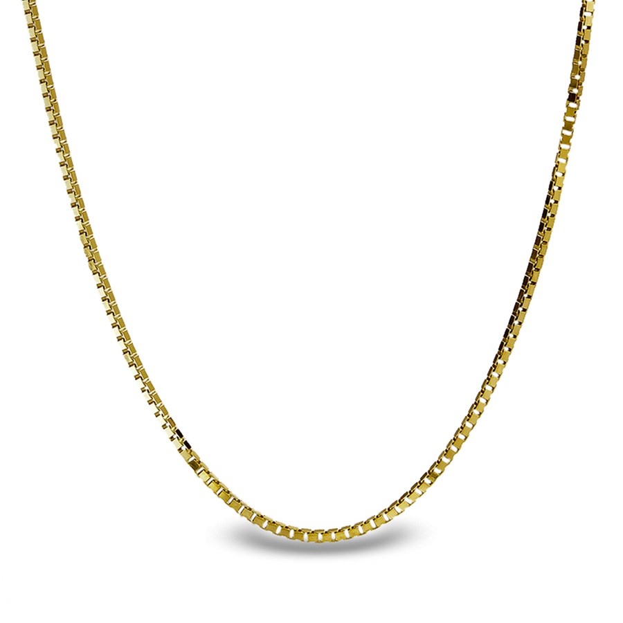 Box Chain 14k Gold Necklace - 18 in.